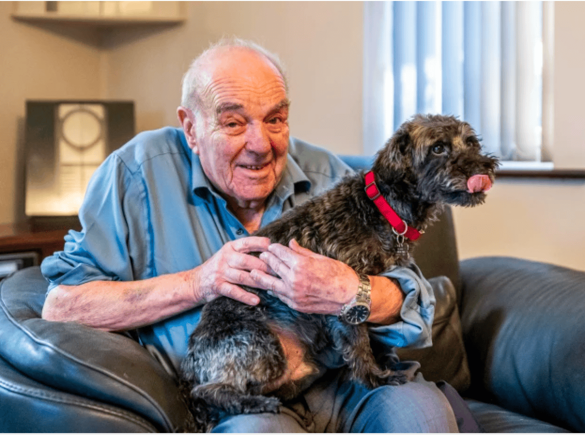 В Англии пёс по кличке Роджер спас от смерти 94-летнего пенсионера